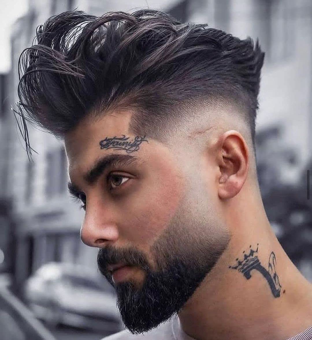 NLW Peluca para hombres de 0.04mm Piel delgada de cuero de la PU V-Loop Nudos Pelucas Natural Europea Real Base de pelo humano 8 * 10 pulgadas Estilo libre Densidad media 110%(1B negro natural)
