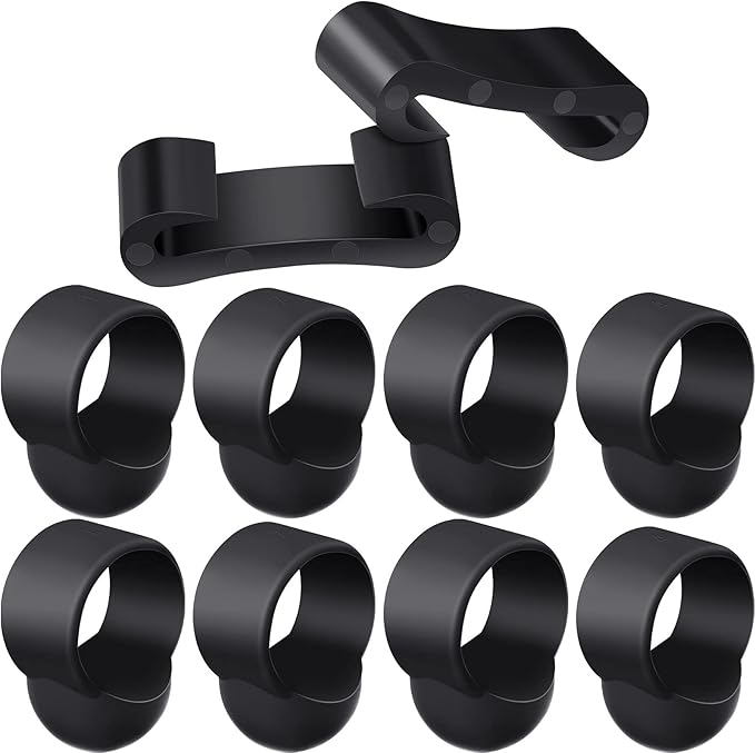 8 Pieces Steel Tongue Drum Finger Sleeves, Silicone Rubber Knocking Finger Picks Cover for Tongue Drum, 2 pieces Drumstick Holders Tool for Percussion Instrument