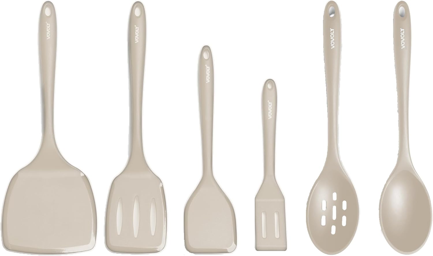 Silicone Spatula and Spoon Set, High Heat Resistant Non-scrach Kitchen Utensils for Non Stick Cookware