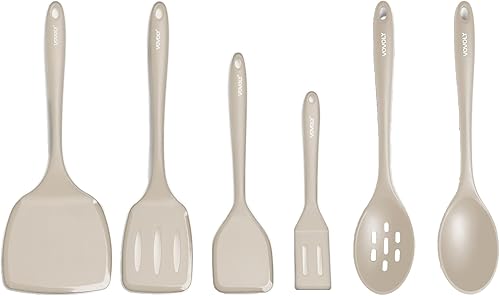 Juego de espátula y cuchara de silicona, utensilios de cocina resistentes al calor para utensilios de cocina antiadherentes