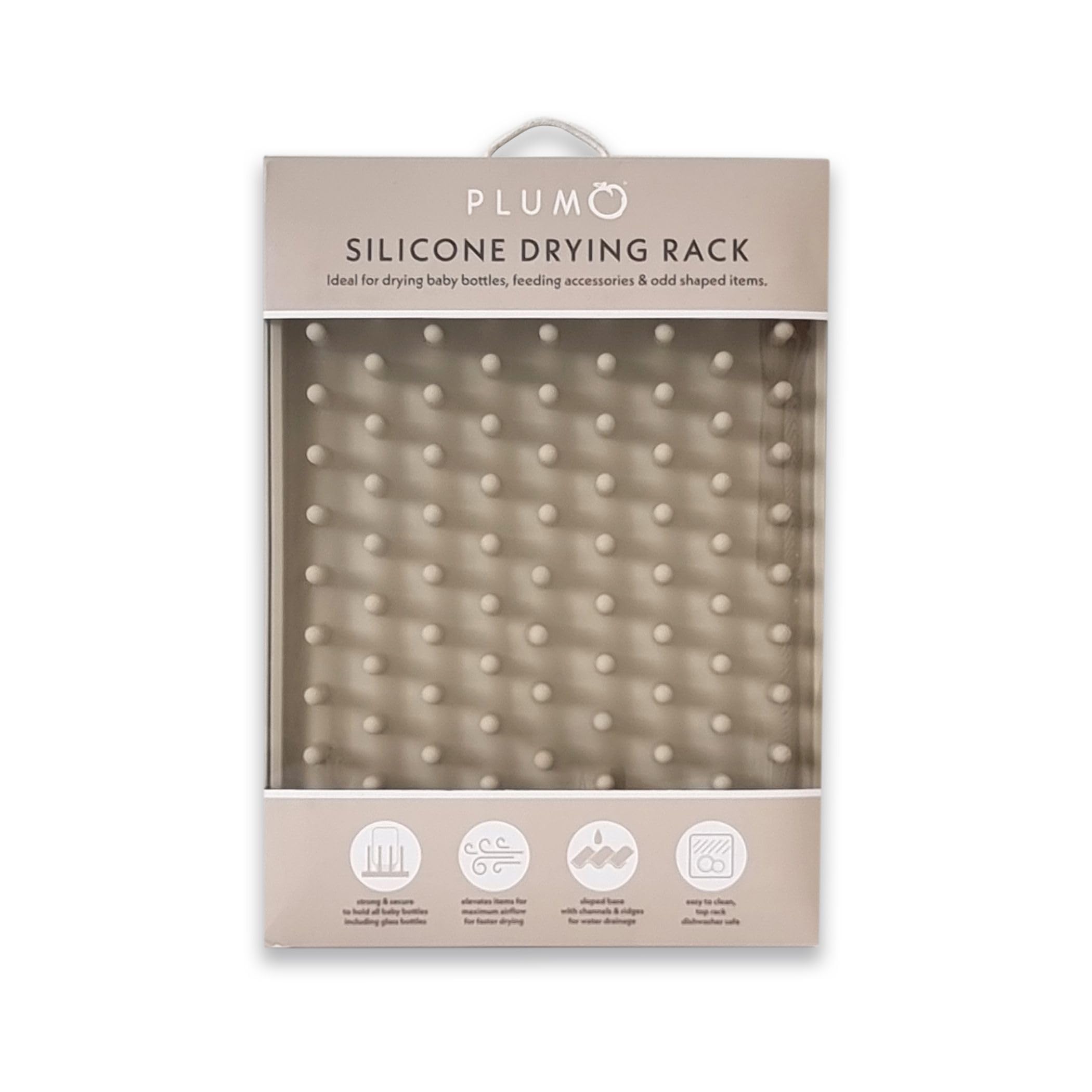 Plum Hedgehog Silicone Drying Rack - Sand