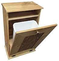 Vista 21 de Sawdust City Soporte de basura de madera inclinable (azul del mar viejo)