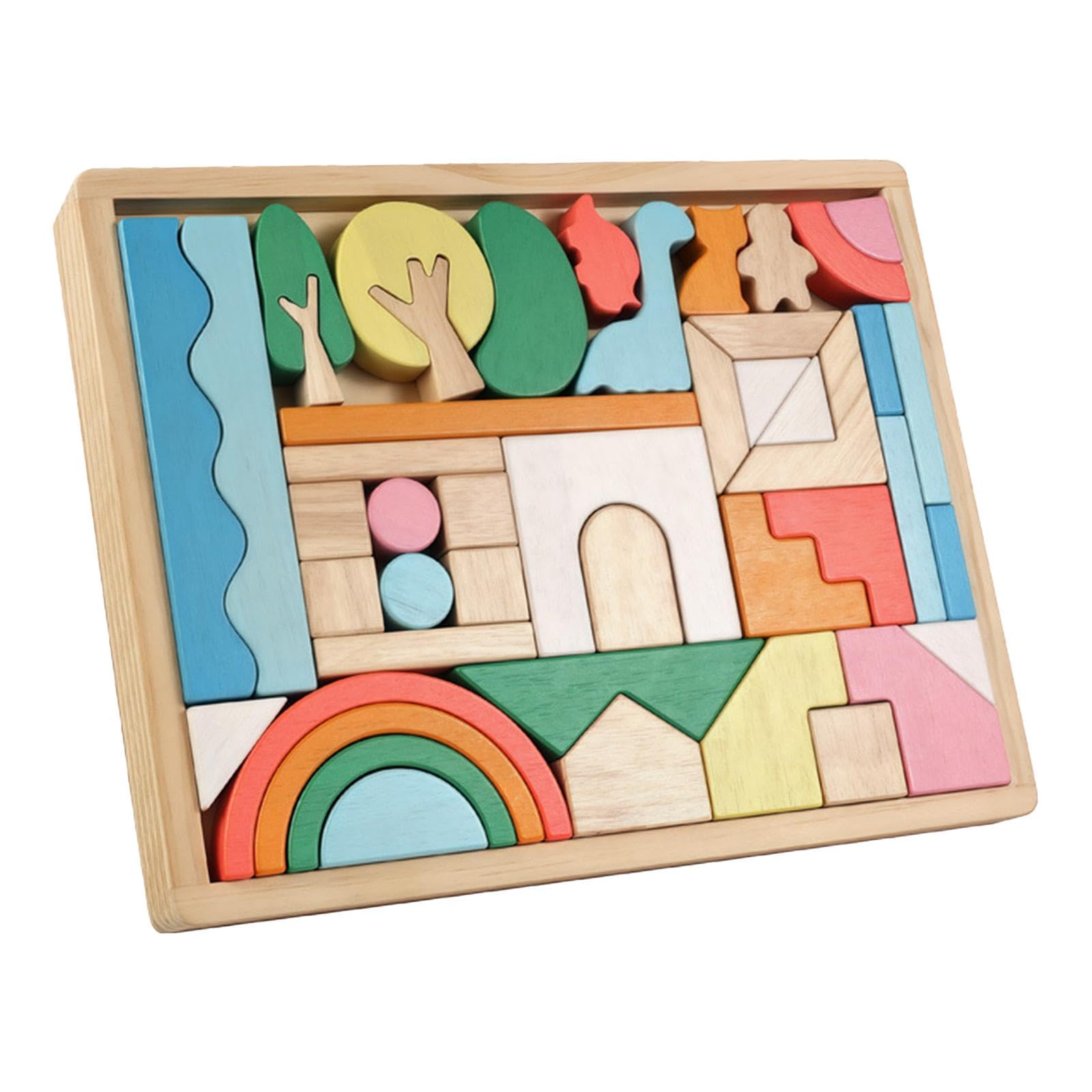 MERIGLARE Bloques de Construcción de Juguetes Decorativos de para Niños Pequeños de 1 a 5 años