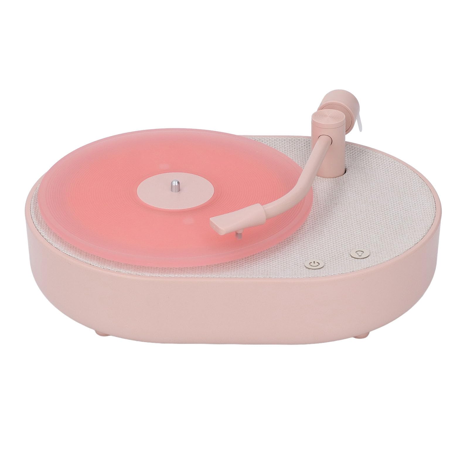 Luce Notturna con Altoparlante Bluetooth a Forma di Giradischi con Funzione di Aromaterapia per Decorazioni Domestiche e Musica Ambientale (Rosa Beige)