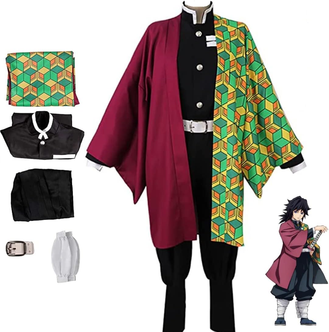 Cosplay Life Giyu Tomioka Agatsuma Demon Killer Cosplay Costume Japanese Anime Fashion 3D Kimono Halloween Outfit
