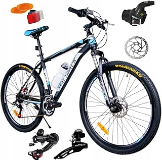 BDW - Mountainbike - MTB - Ruedas 26 Pulgadas - 18 Velocidades - Manillar Ergonómico - Frenos de Disco - Horquilla de Suspensión - Llantas de Aluminio