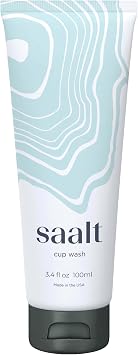 Saalt Menstrual Cup Wash Cleanser - Menstrual Disc Wash - pH Balanced - No Irritants or Harsh Chemicals - 3.4 Fl Oz