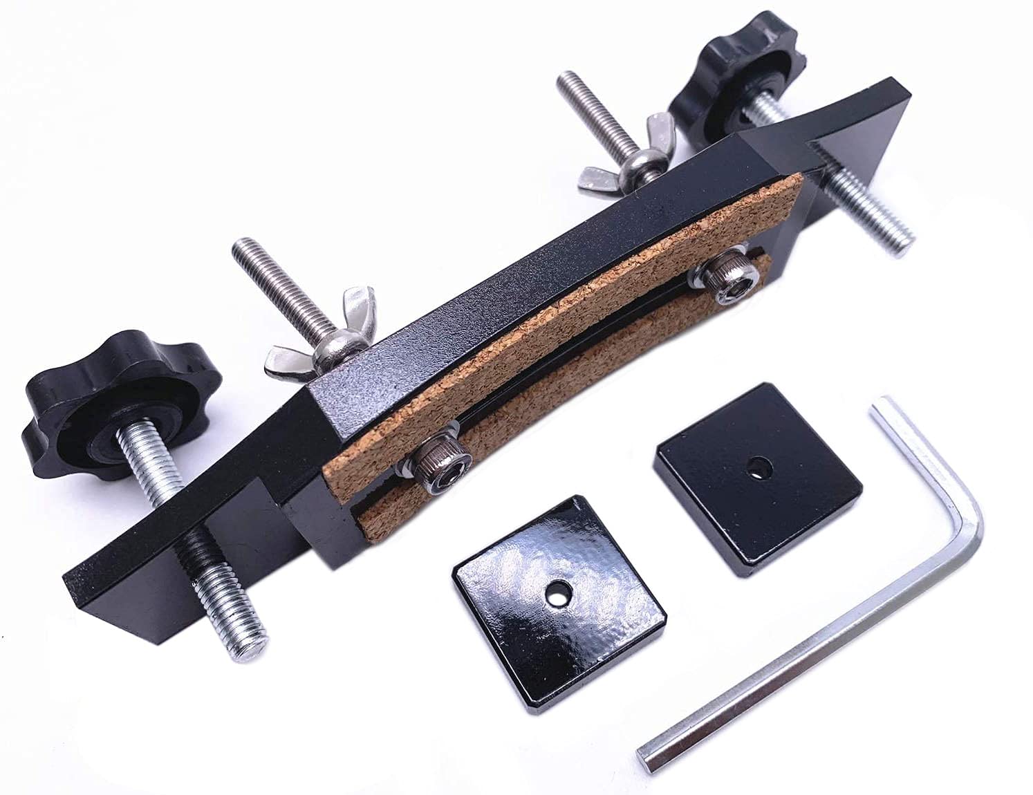 Jiayouy Aluminum alloy Guitar Bridge Clamp with 2pcs Gasket LWrench