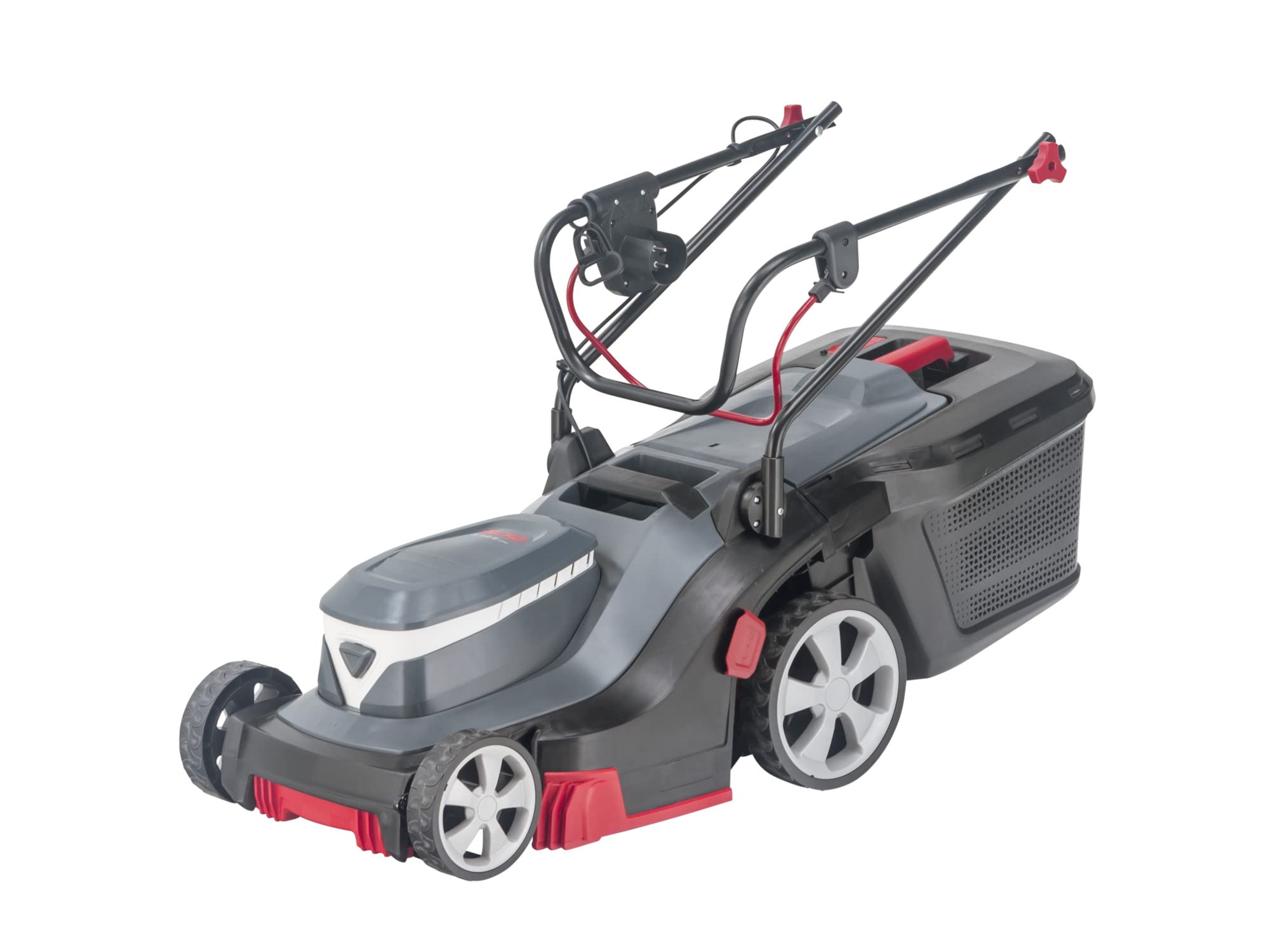 AL-KO Cortacésped eléctrico 3.82 E Easy, Caja de plástico, Bandeja de recuperación de 45 l, Apto para césped de hasta 500 m², Central 6 Veces Negro/Gris Easy 38 cm/1600 W