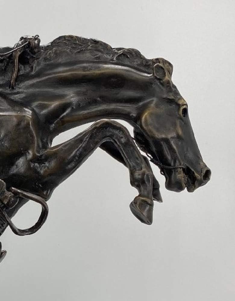 LIFETIME INTERNATIONAL INC American Handmade Bronze Sculpture Statue Bronco Buster By Frederic Remington Regular Size 24" Inches Tall