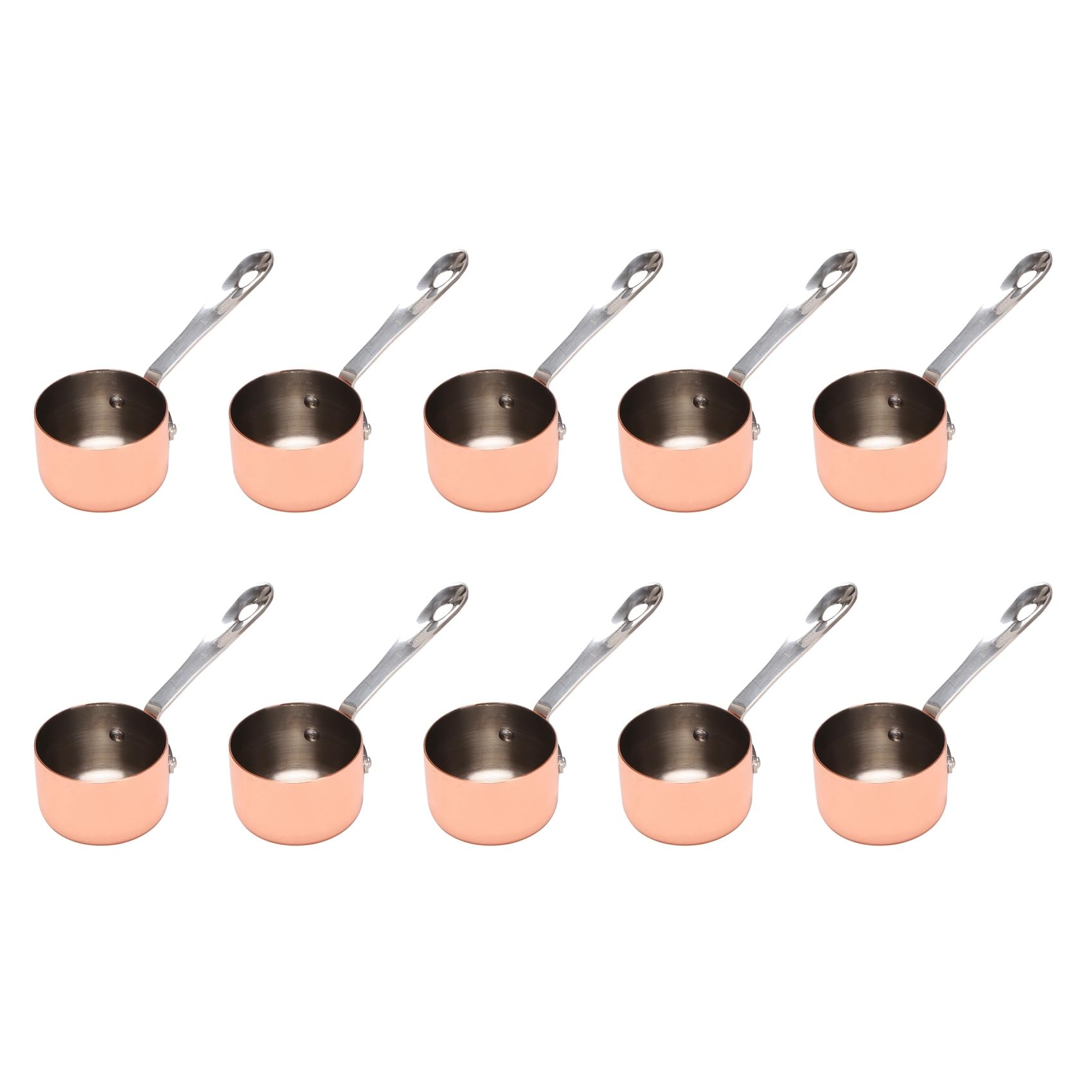 10 x salse barche rame rivestito tazza tazza latte patatine fritte salse tazza western ristorante speciale rame pentola