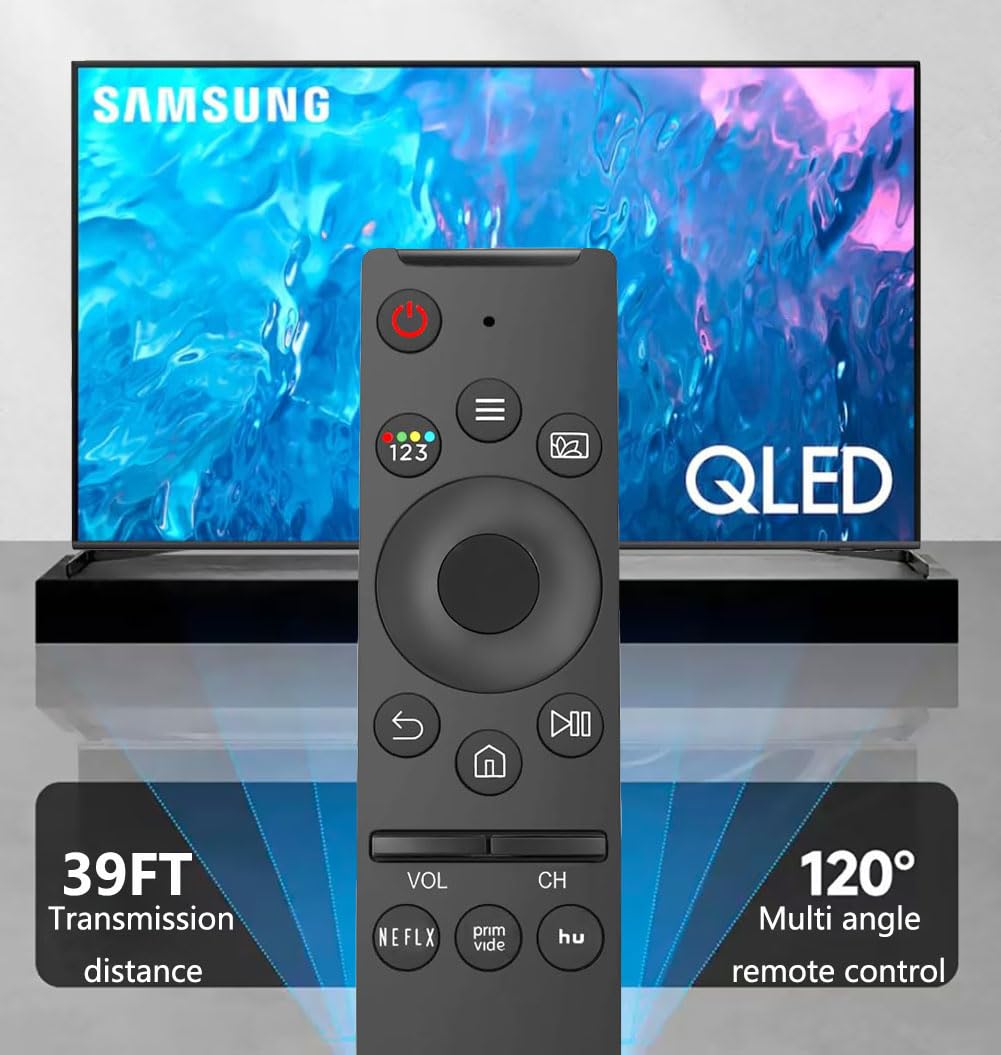 Zamienny pilot zdalnego sterowania do telewizora Samsung, kompatybilny ze wszystkimi telewizorami Samsung LED QLED UHD SUHD HDR LCD ramka zakrzywiona solarna HDTV 4K 8K 3D Smart TV