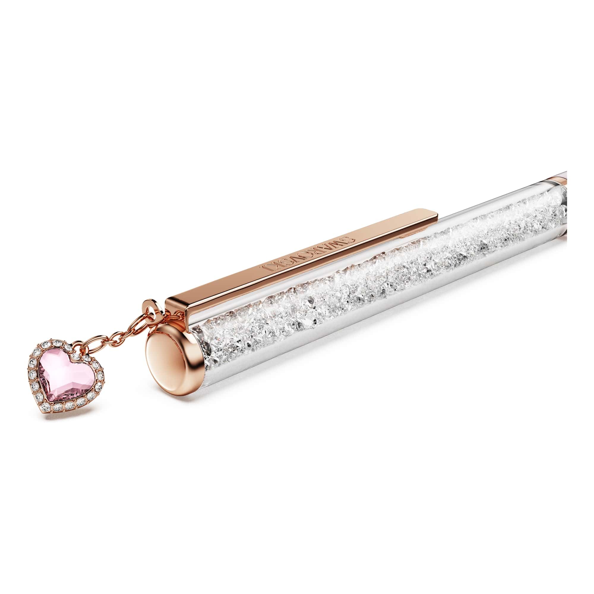 Swarovski Crystalline ballpoint pen Heart Pink Pink lacquered Rose gold-tone plated — view 4
