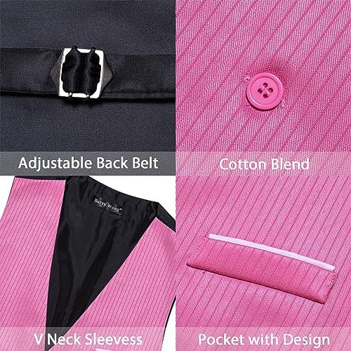 Mens Solid Color Suit Vest Business/Casual V-neck Tuxedo Wedding Waistcoat4