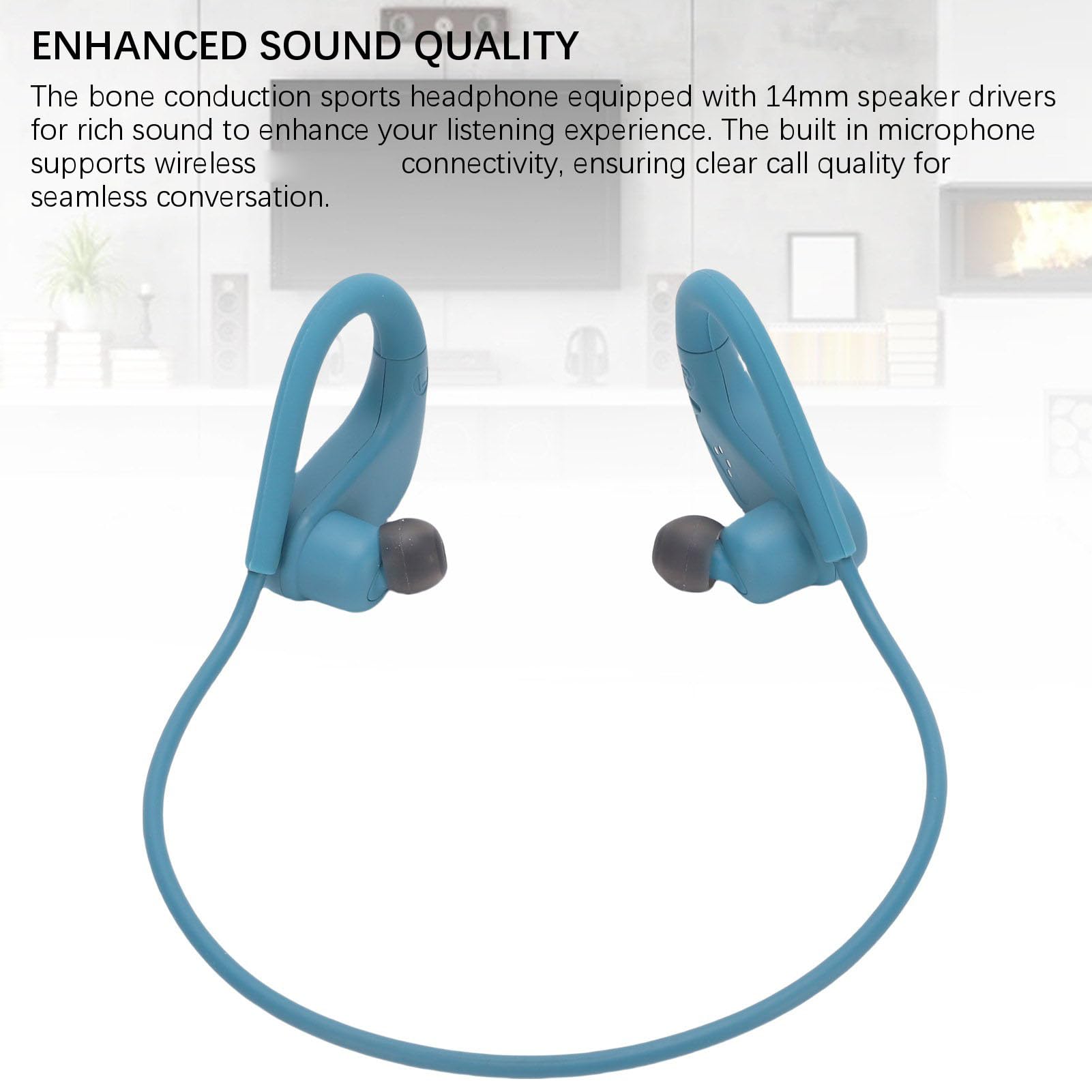 VBESTLIFE Auriculares de Conducción de Huesos, Prueba de IPX8 para Natación, BT 5.4 y 8GB Modo MP3 16H Tiempo de Reproducción, Diseño de Orejas Abiertas para Altavoces para Gimnasio