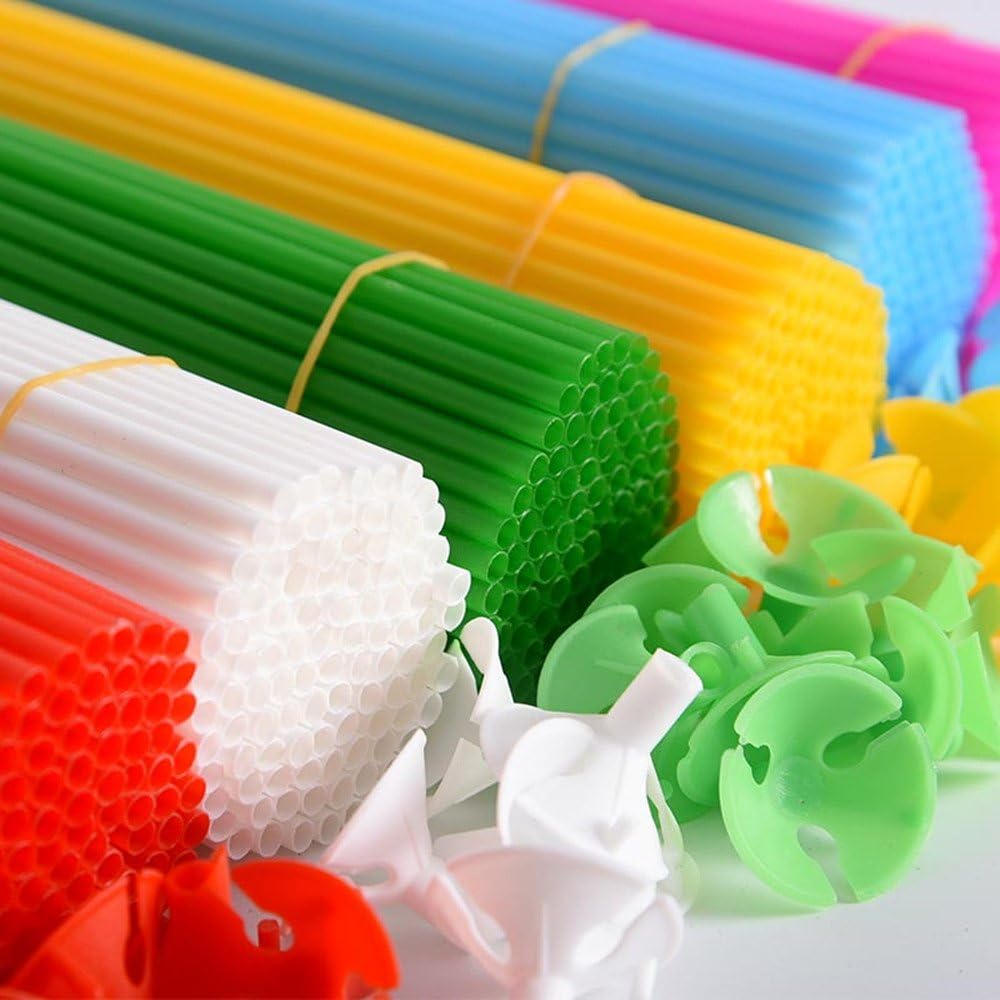 50 Sets /lot 32cm cartoon round balloon latex Balloon Stick/Pole plastic Sticks Wedding balloon decoration accessories