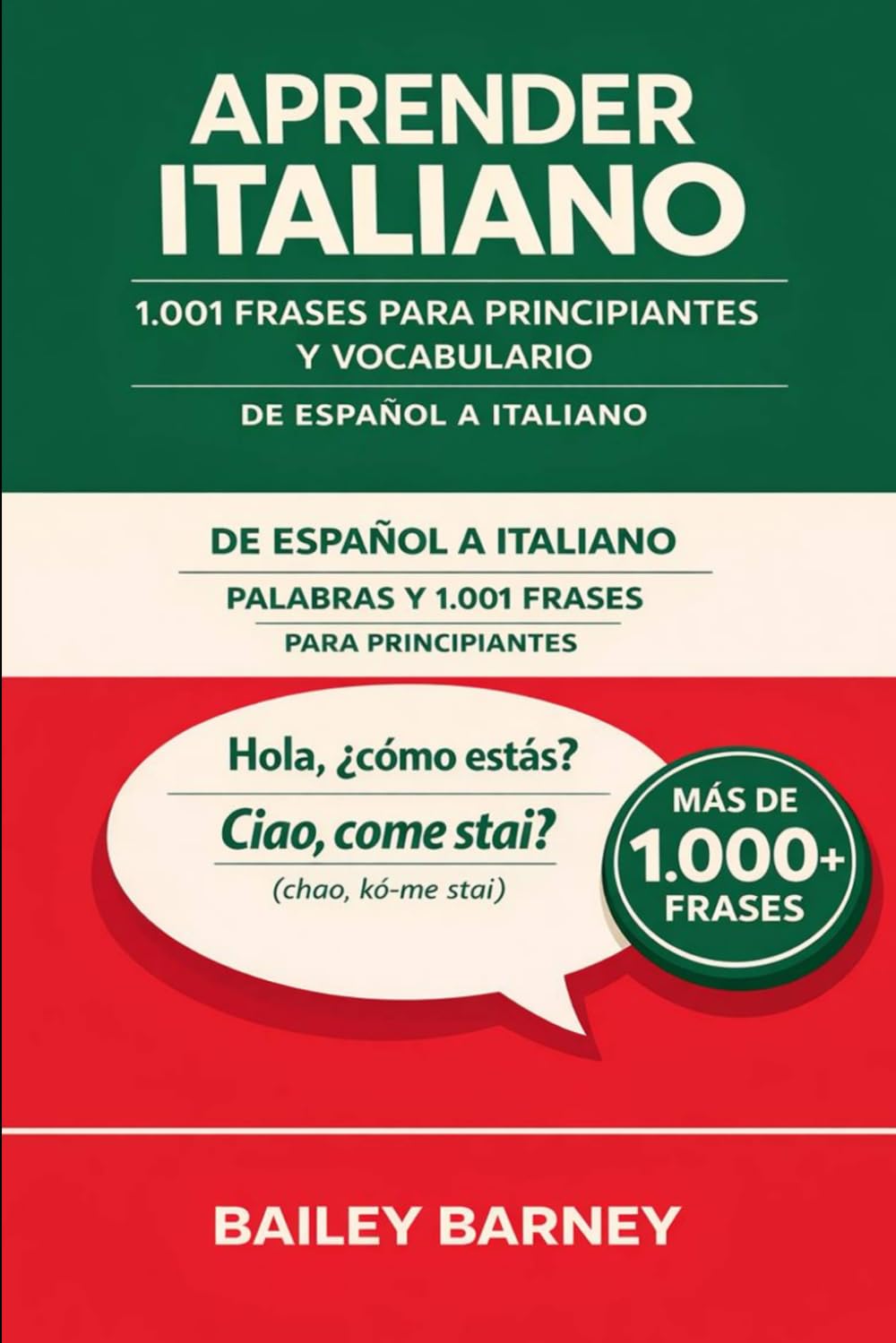 Aprender italiano: 1.001 frases para principiantes y vocabulario de español a italiano