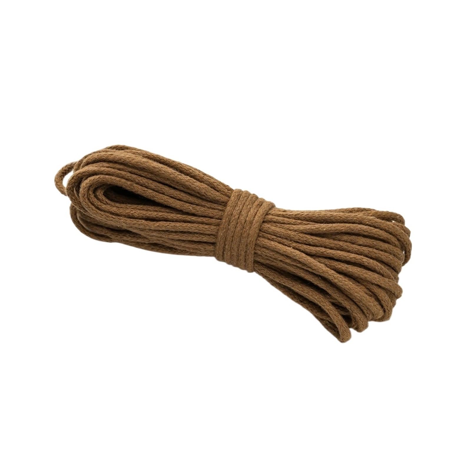 Cotton Macrame Cord 10Meters/roll 3.0mm Braided Cord for Cotton Macrame Rope Crochet Weaving Knitting Small Bundle Packs DIY(Khaki)
