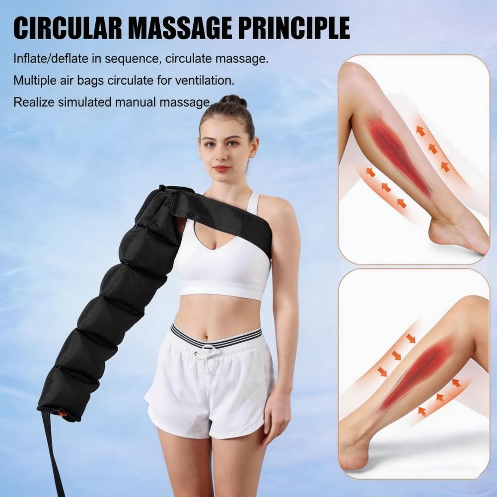 Pressoterapia Linfodrenaggio per Gambe Pesanti e Lipedema, Massaggiatore Linfatico Professionale, Macchina Drenante Anticellulite a Casa