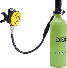 TdiriNar Mini Scuba Tank, 1L Mini Scuba Tank Underwater Dive with 15-20 Minutes Underwater Diving Gear, Portable Lungs Deepest 32.8ft Scuba Oxygen for Diver Portable Diving and Snorkeling Equipment