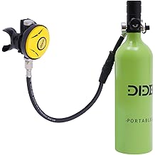 Mini Scuba Tank, 1L Mini Scuba Tank Underwater Dive with 15-20 Minutes Underwater Diving Gear, Portable Lungs Deepest 32.8ft Scuba Oxygen for Diver Portable Diving and Snorkeling Equipment