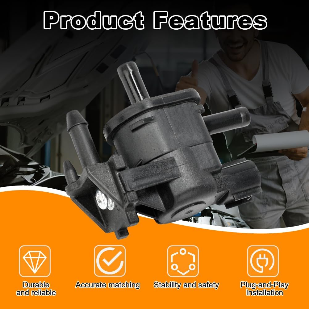 Vapor Canister Purge Solenoid Valve Compatible with Toyota Camry 2010-2017 2.5L L4, Venza 2009-2016 2.7L L4 Replacement for 258600V040