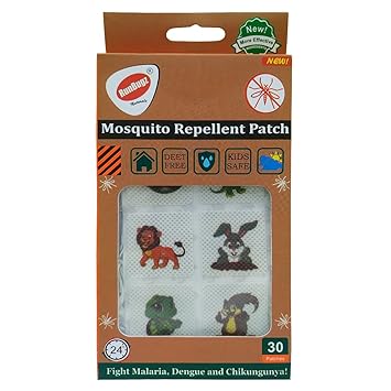 Runbugz 100% All Natural Mosquito Repellent Patches for Babies with 12hr Protection (30 Patches - Pack of 1)- Multicolor - Deet-Free - Waterproof - Natural With Citronella Essence Oil - image, photos