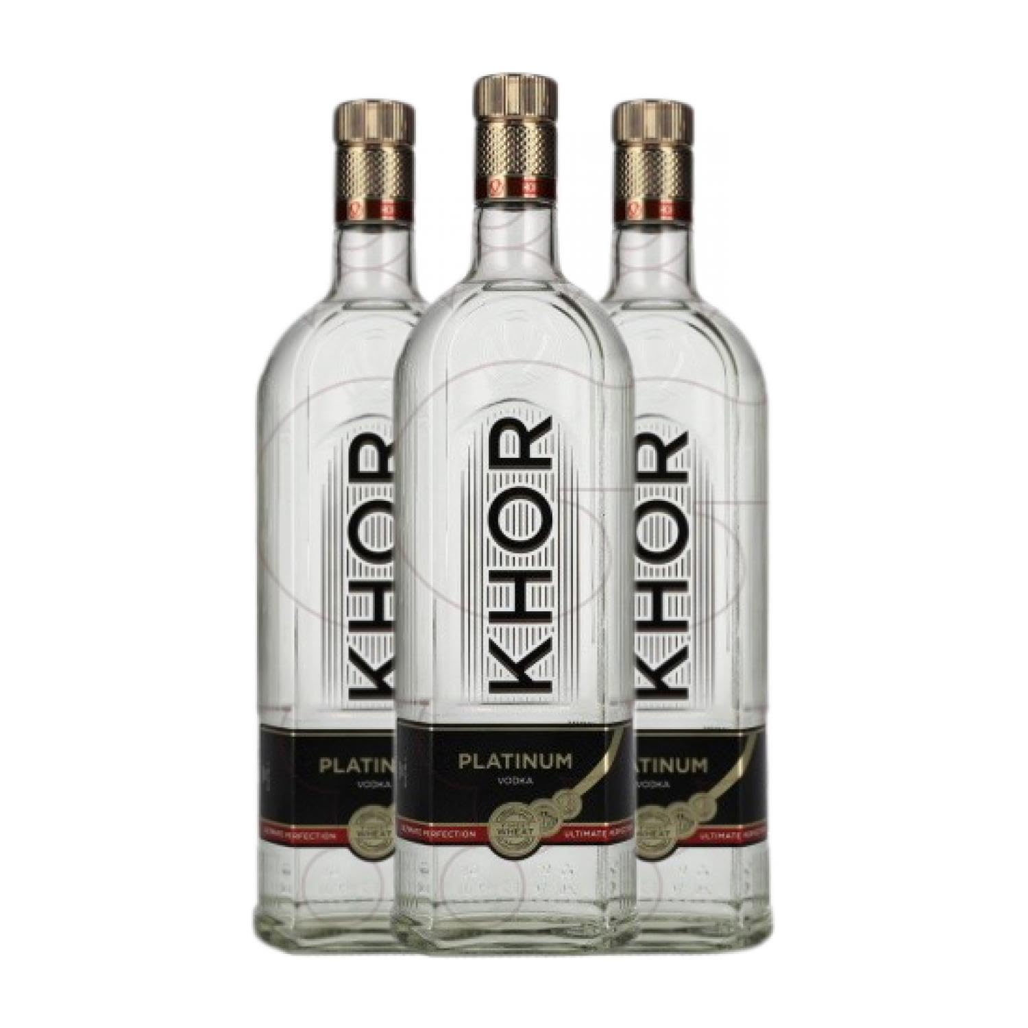 Wodka Khor. Platinum 70 cl (Karton mit 3 Flaschen von 70 cl)