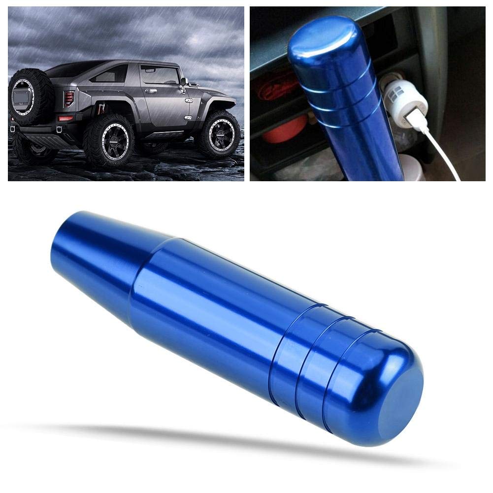 EVGATSAUTO auto handmatige versnellingspookknop, universele aluminium 13cm handgreep schakelhendel, handmatige versnellingspookknop Stick Head(Zwart