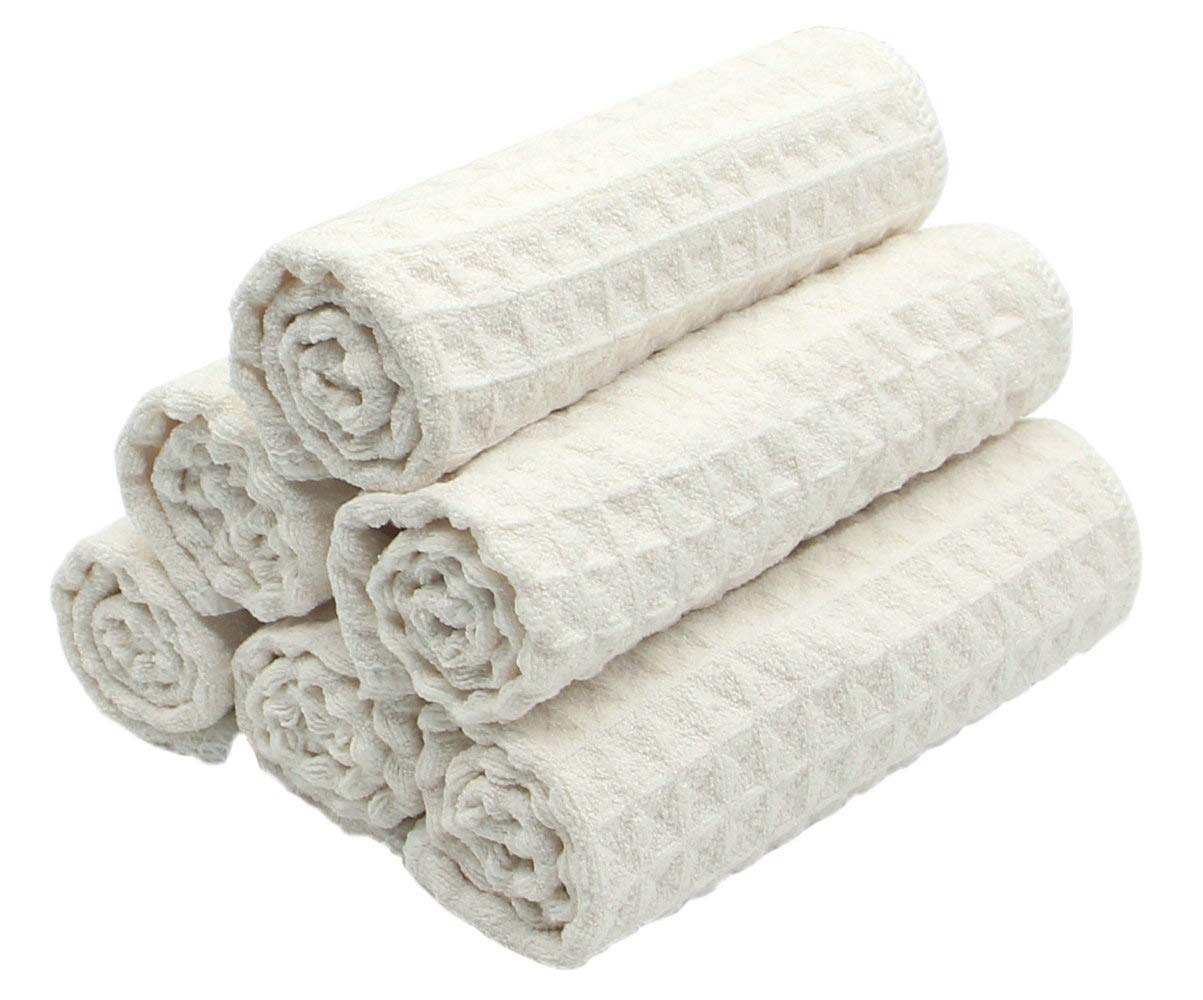 Paño de Limpieza de Microfibra para Cocina, Grueso, sin Olor, 12 Pulgadas x 12 Pulgadas, Paquete de 6