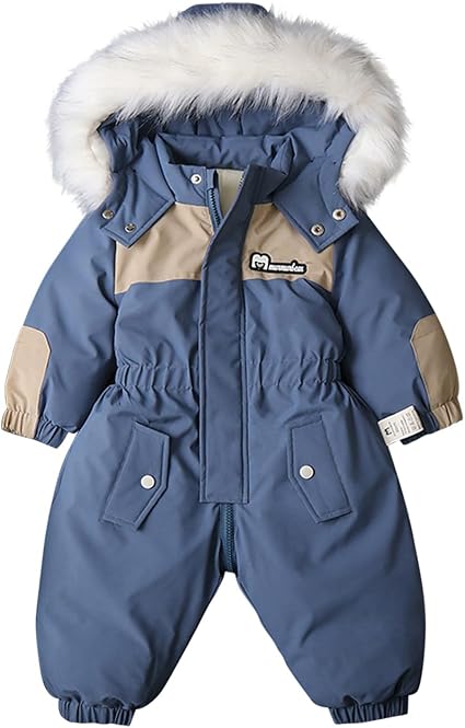 Combinaison Ski Bébé Avec Capuche Fourrure – Petit Vadrouilleur