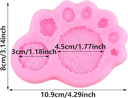 Miniatura 2 de Moldes de fondant de girasol, molde de silicona de estambre de girasol para decoración de tartas, decoración de cupcakes, caramelo y goma de mascar