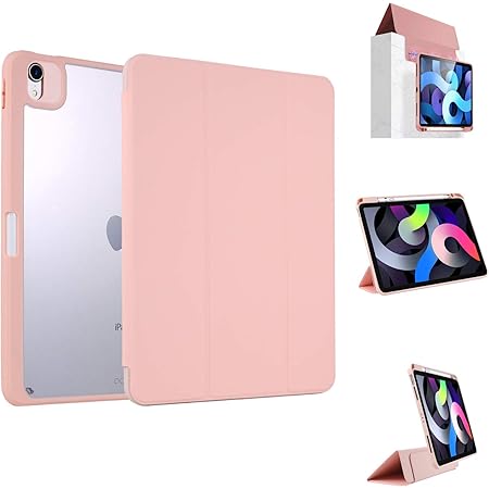 Amazon Ipad Air 4 ケース Ipad ケース 10 9 インチ 第4世代ipad Pro 18磁気取り外し可能分離可能 三つ折りスタンド 内蔵ペンシルホルダーカバー透明背面 ピンク 家電 カメラ オンライン通販