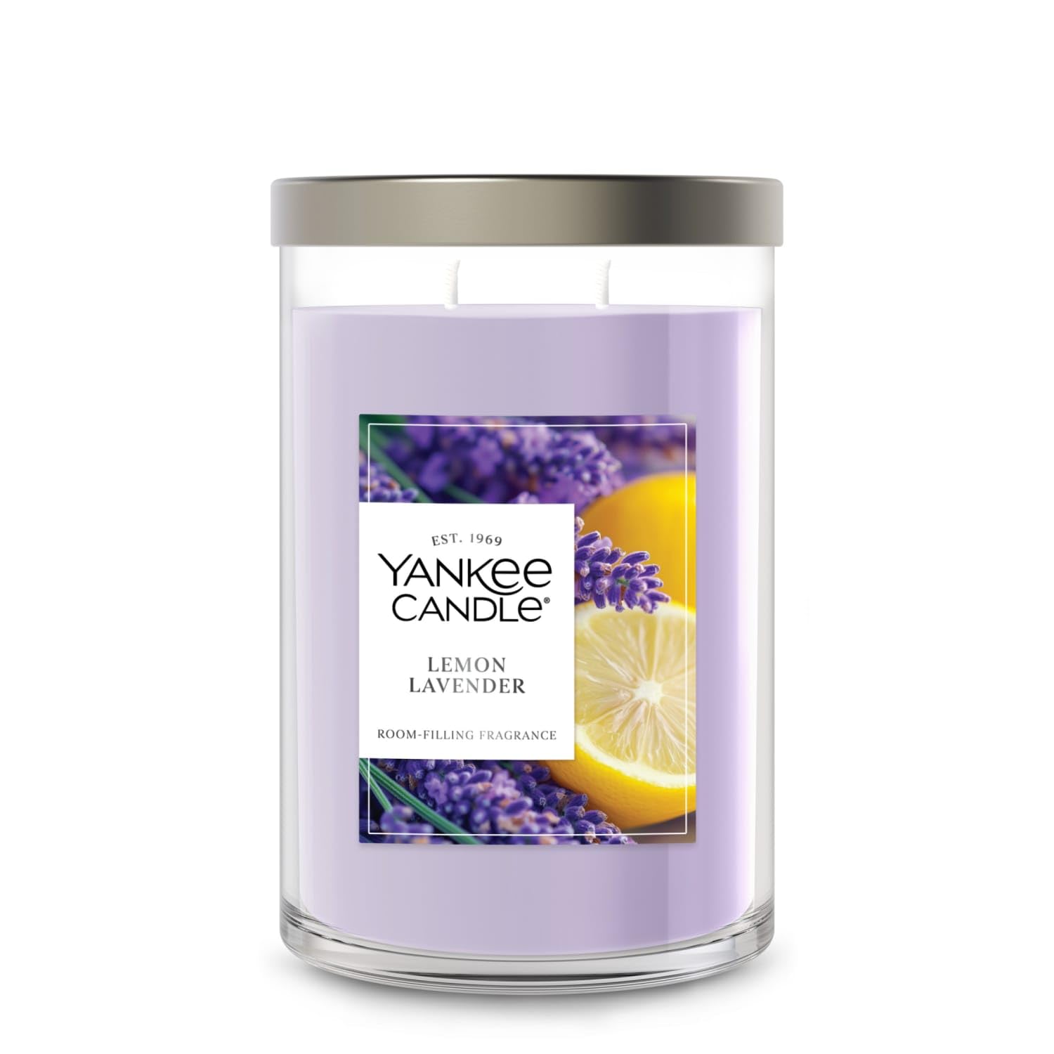 Yankee Candle Duftkerze im Glas, Zitronen-Lavendel, groß