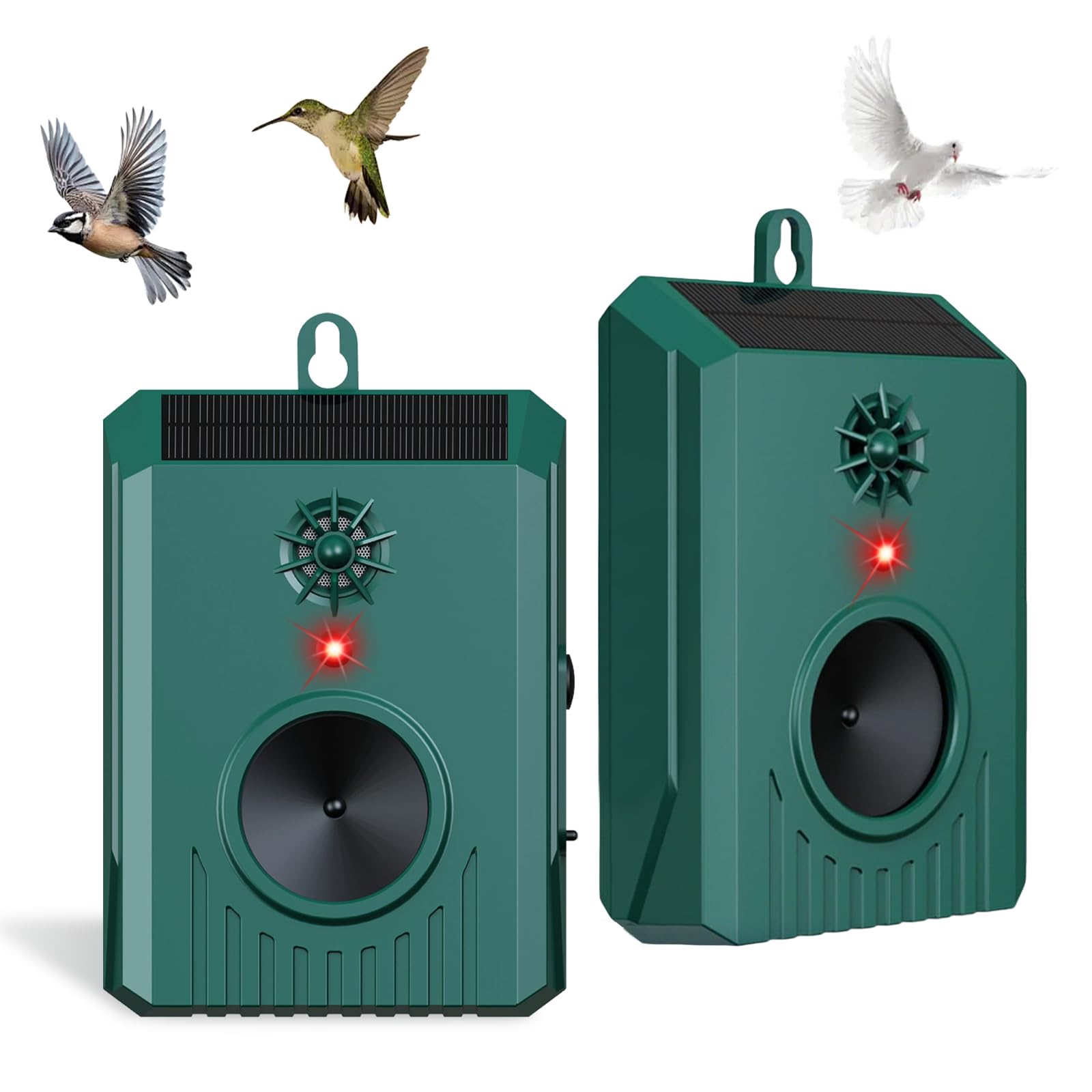 2pack Solar Ultrasonic Bird Repeller Outdoor Bird Deterrents for Outside Scare Birds Away,Waterproof Goose Woodpecker Deterrent Devices Humane Repellent Portable Design for Outside-picture-37