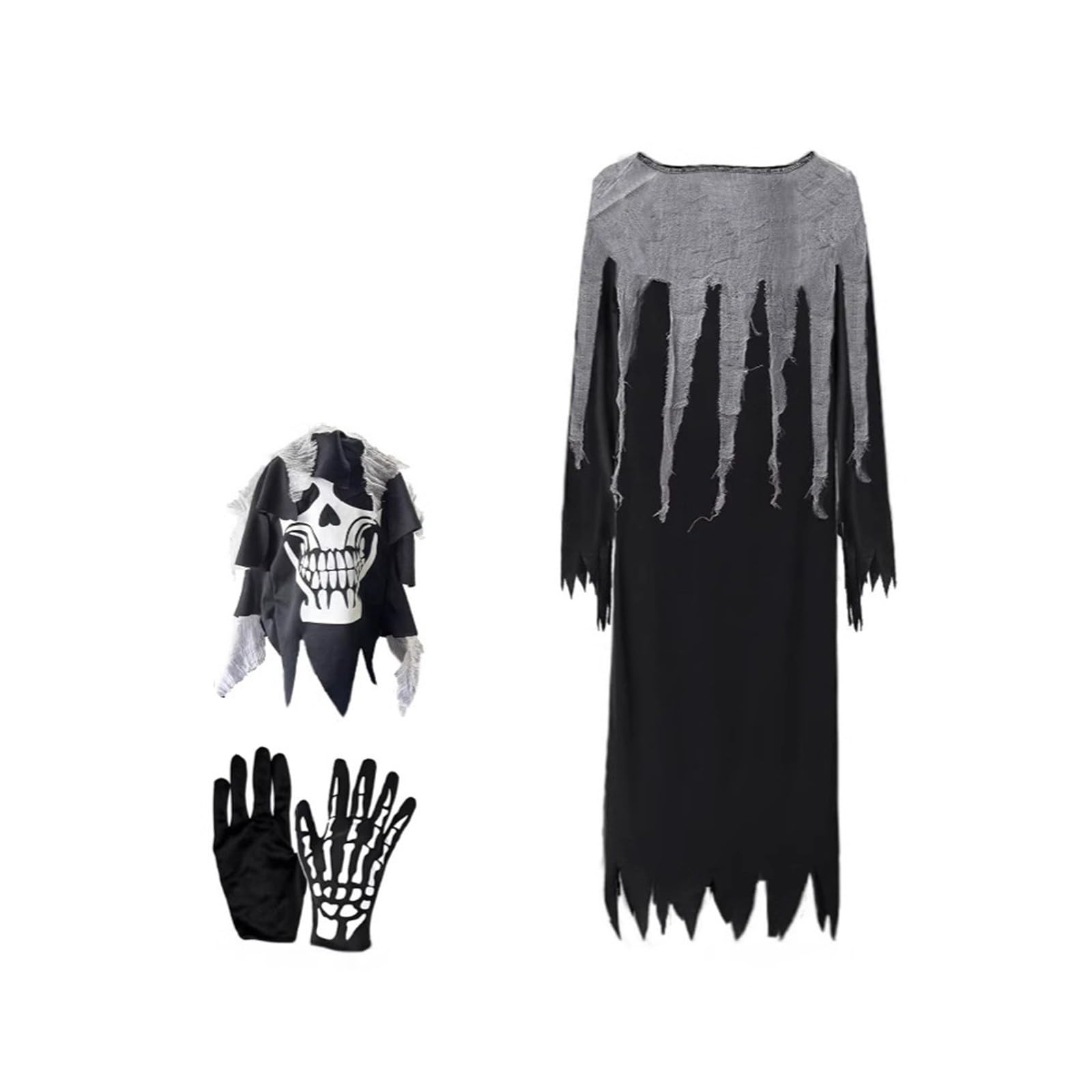 Halloween--Cosplay- für Kindergottesdienst jährliche Maskenball-Aufführung mit artistischem Design vierteiliges Set inklusive Accessoires ganzjährig tragbar für festliche Anlässe Theaterinszenierungen