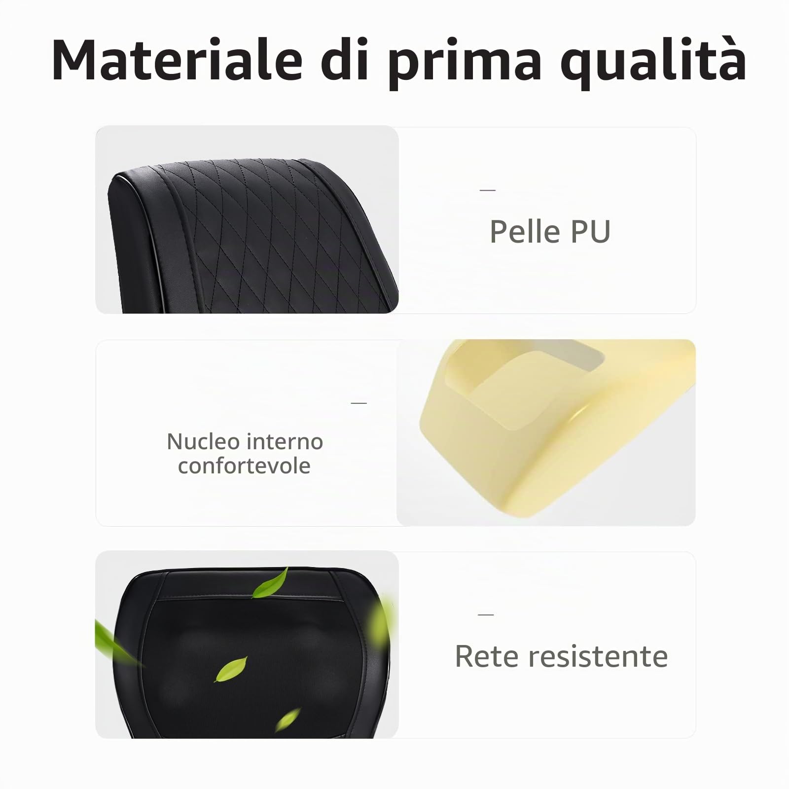 Massaggiatore Cervicale Riscaldante, Cuscino Massaggiante Shiatsu Allevia il Dolore Collo, Spalle e Schiena, Può Essere Utilizzato, Casa, Ufficio, Auto, Regalo Uomo, Donne, Familiari e Amici
