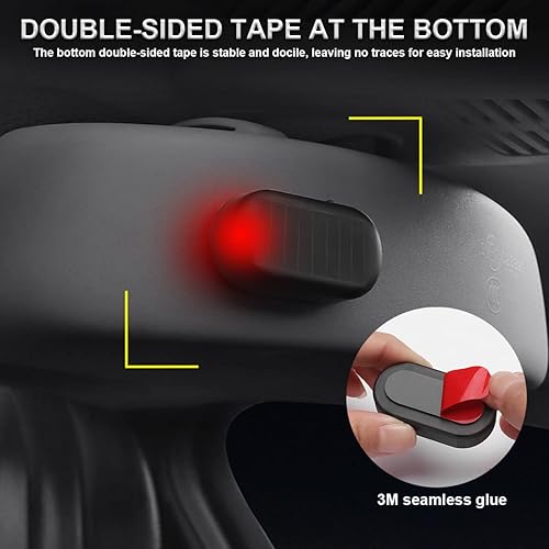 Miniatura 5 de 2 alarmas simuladas de energía solar para automóvil, luz LED antirrobo intermitente de seguridad, luces de seguridad interiores de advertencia