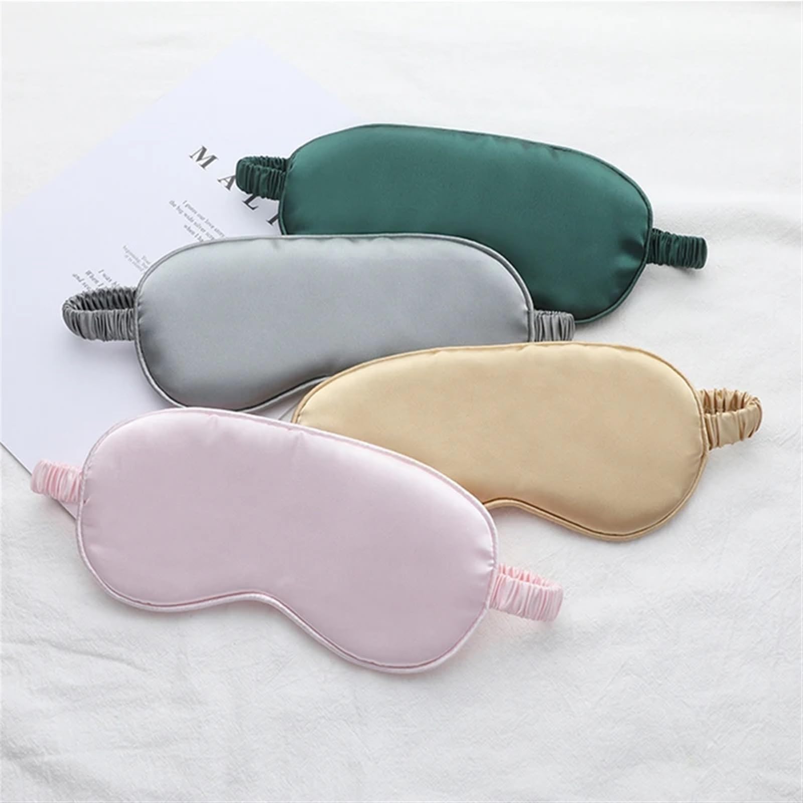 antifaz Antifaz de seda con bolsa de transporte, antifaz de viaje for dormir, for mujer, hombre, funda for la siesta, cómodo parche for los ojos, ayuda a descansar los ojos, cubierta for dormir(Sky Bl