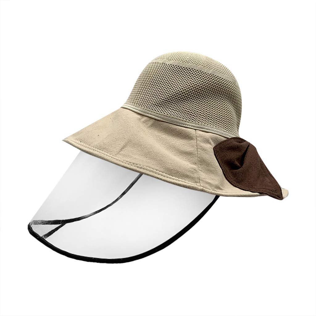 Anewoneson 2020 Women Anti-Spitting Protective Hat Cover Outdoor Fisherman Hat Adjustable Size Washable, Reusable