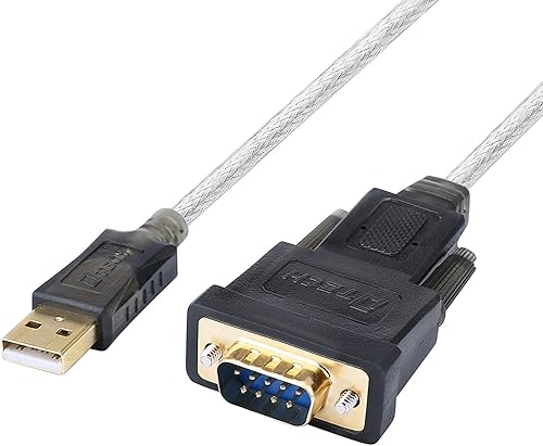 DTech Cable serie a adaptador USB DB9 macho RS232 Puerto compatible con Windows 11 10 8 7 Mac (6 pies, PL2303)