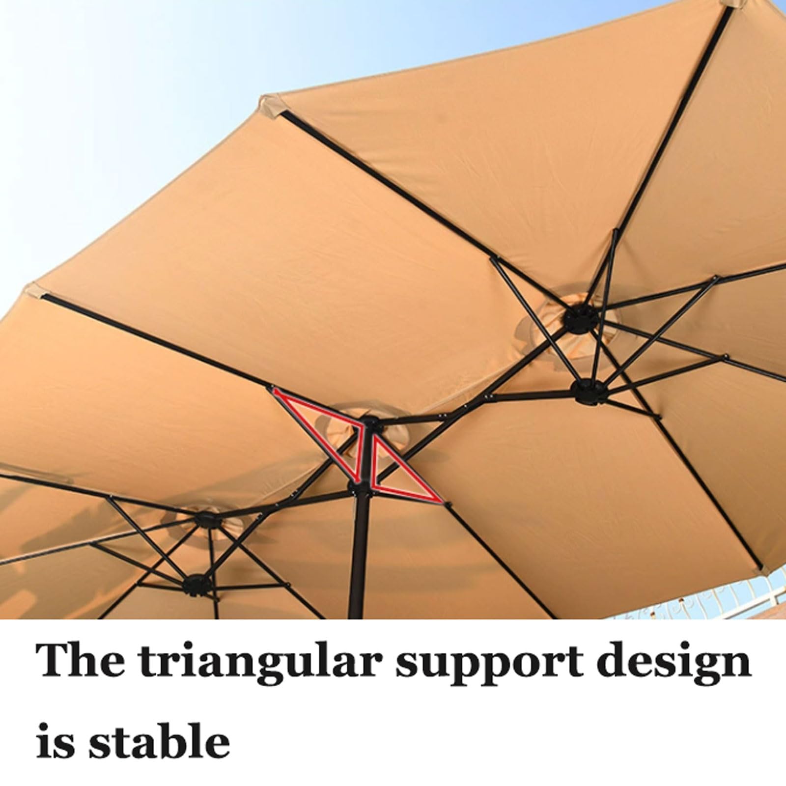 Parasol ogrodowy Duży parasol ogrodowy Wydłużający parasol przeciwsłoneczny na zewnątrz Środkowy filar Parasol stołowy z podstawą do trawnika Ogród Podstawa do napełniania