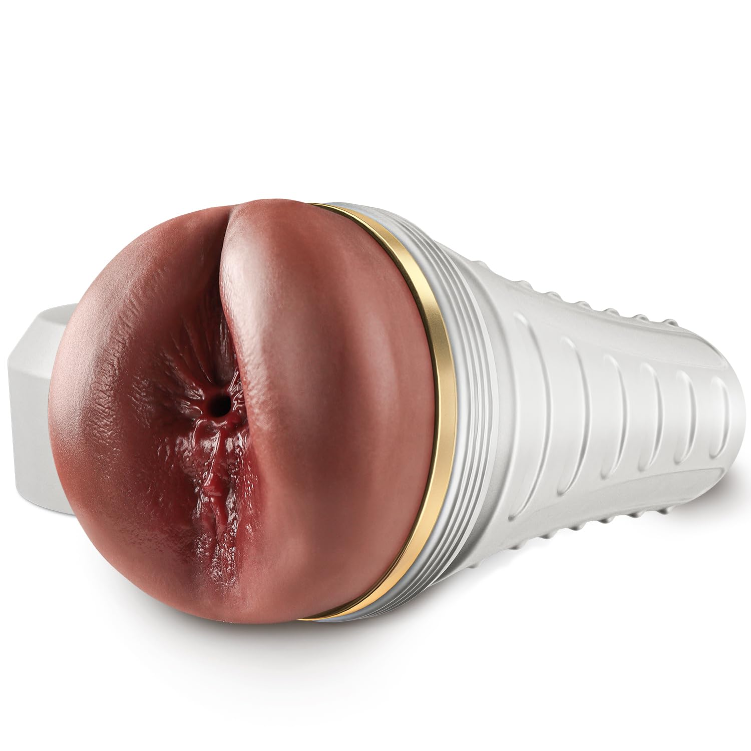 Anal Male Masturbator Realistic Pocket Pussy Vagina Butt Textured with 7.5in Depth Soft and Tighten Anus Fleshy Texture, Penis Training Masturbators Sex Machine Ass Toy for Men (Brown)