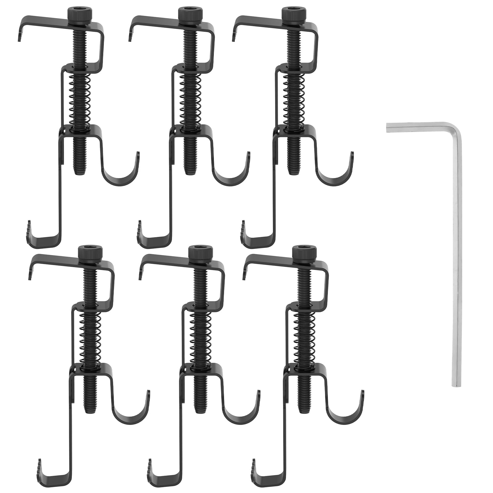 Foppla 6Pcs Brick Wall Clip Metal Brick Hanger Clamp 2.32-2.99inch Adjustable Brick Hook Hanger No Drilling Outdoor Brick Photo Hanger Wall Brick Hook Clip for Photo Frame Wreath String Light(Black)