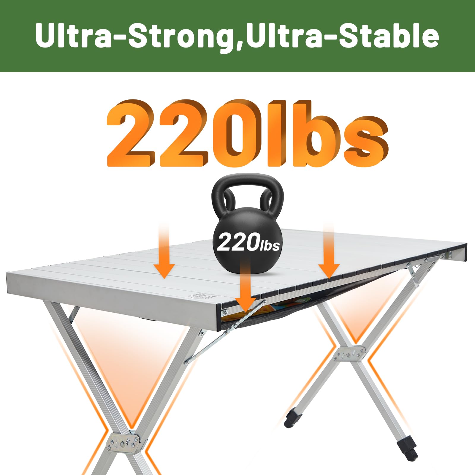 Amazon.co.jp: TIMBER RIDGE 折りたたみ式キャンプテーブル 高さ調節