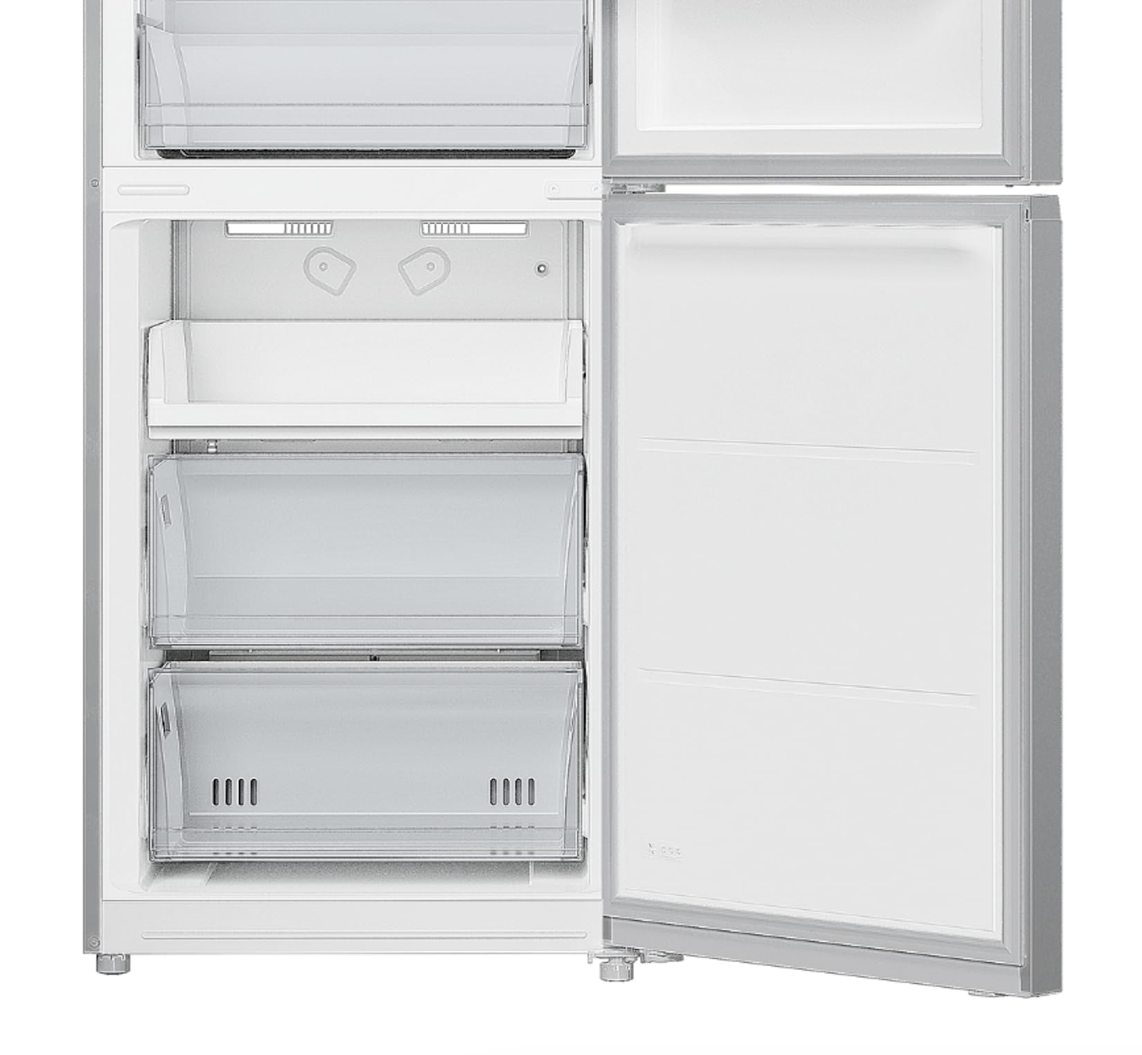 GEDTECH Réfrigérateur combiné GCB409NFIX congélateur bas 409L (267L + 142L) - No Frost (Pas de Givre) - Inox
