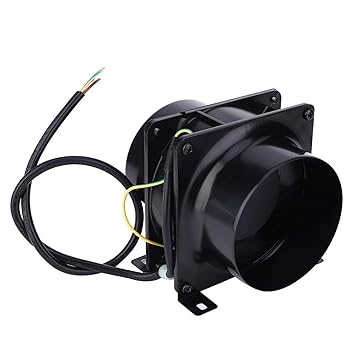 Ac Inline Fan, 4 Inches Duct Fan Galvanized Aluminum Alloy 0.12A for Workshop Library for Professionals