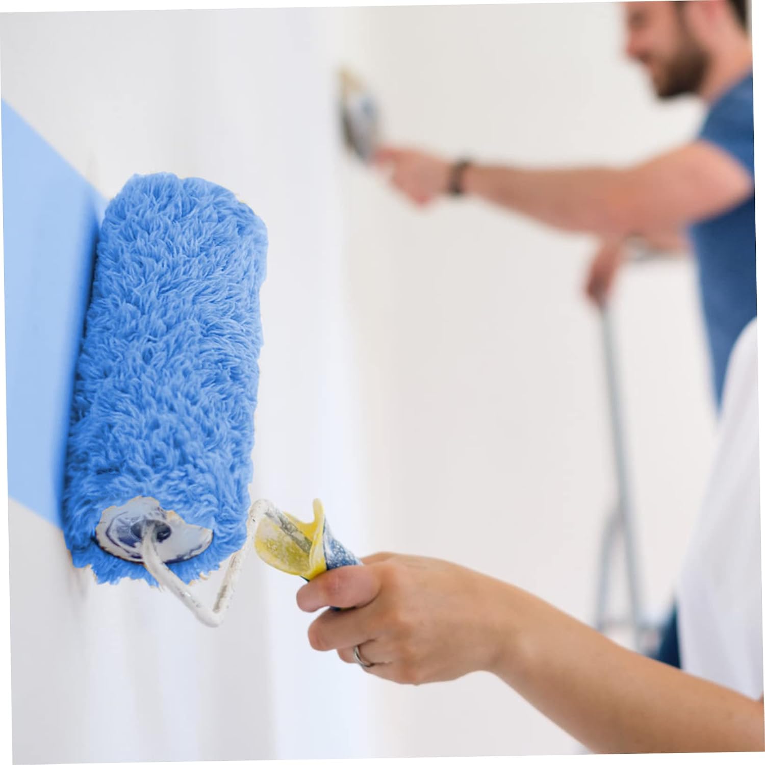 ORFOFE Elegant Aluminum Roller Brush Handle Stand Retractable for Latex Paint Simple Operation
