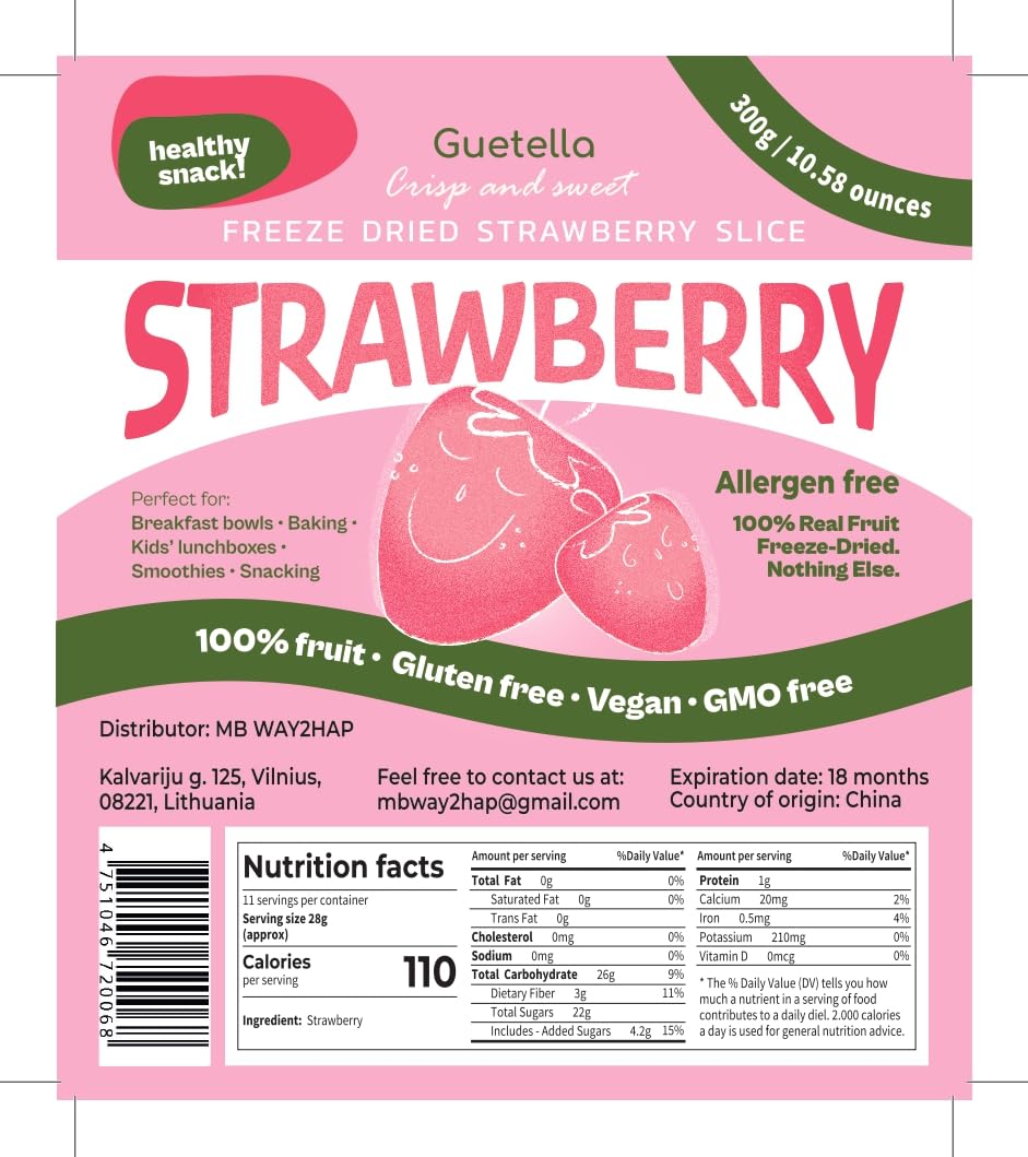 Fresas liofilizadas chips 100% fruta deshidratada natural sin aditivos snack