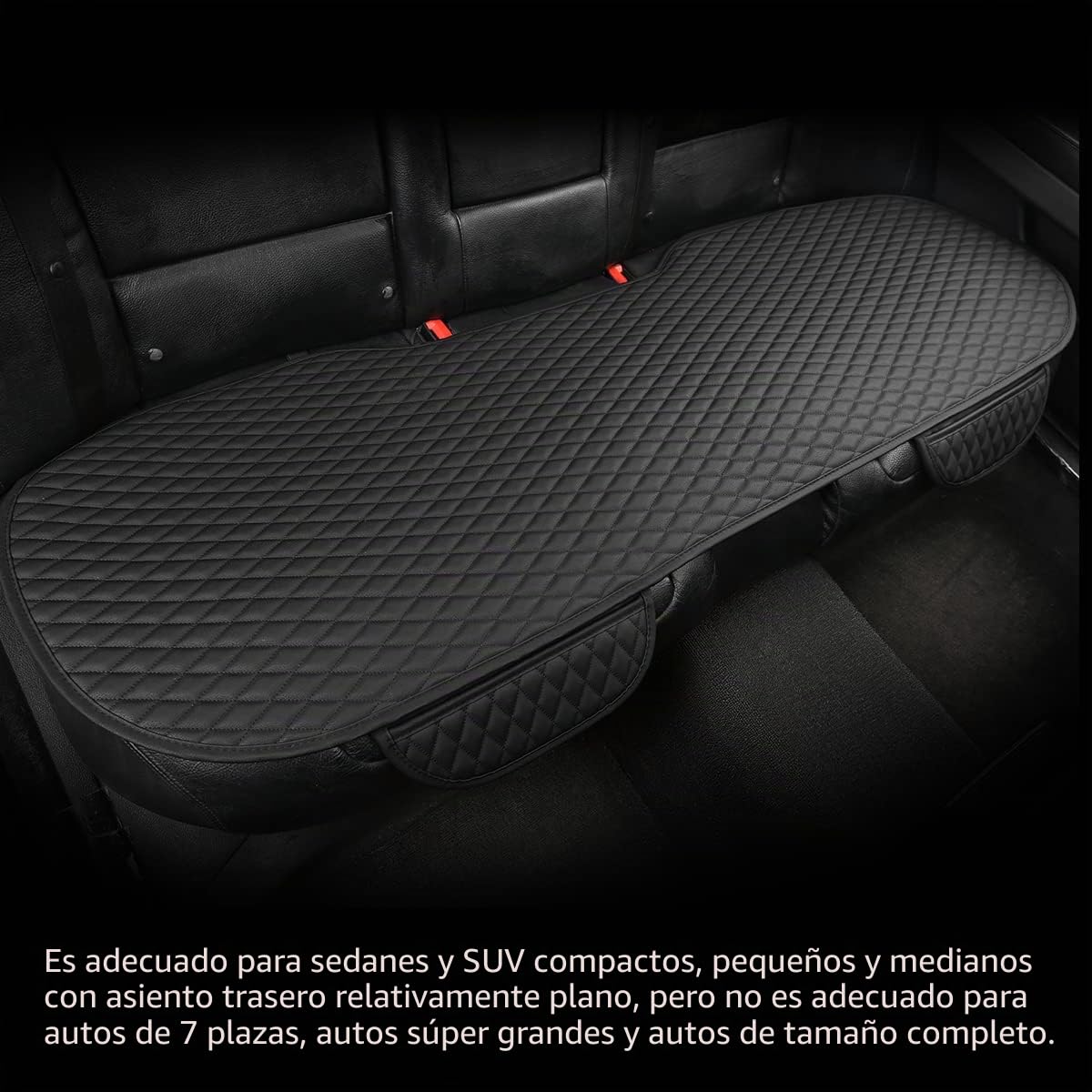 GIANT PANDA Fundas para asientos de coche en piel PU, con 1 par de alfombrillas delanteras para el conductor y 1 funda para el asiento trasero, universales, adecuadas para el 90% de los vehículos